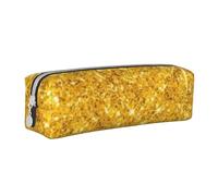 YWSOTRE Scintillio d'oro, Astuccio per matite Astuccio per penne Astuccio per matite in pelle portatile con astuccio cosmetico con cerniera