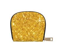 YWSOTRE Scintillio d'oro, Custodia per carte in pelle PU Elegante porta carte di credito Porta carte di credito