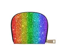 YWSOTRE Sembra un arcobaleno con paillettes, Custodia per carte in pelle PU Elegante porta carte di credito Porta carte di credito