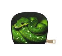 YWSOTRE Serpente verde rettile, Custodia per carte in pelle PU Elegante porta carte di credito Porta carte di credito