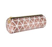 YWSOTRE Sfondi modello oro rosa, Astuccio portapenne cilindrico Astuccio portapenne in pelle portatile con astuccio cosmetico con cerniera