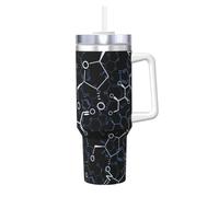 YWSOTRE Simboli chimici della chimica,Tazza Ice Bully da 40 oz con manico, in acciaio inossidabile, con borraccia