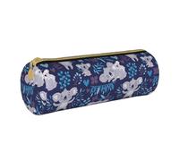 YWSOTRE Simpatici animali degli orsi koala australiani, Astuccio portapenne cilindrico Astuccio portapenne in pelle portatile con astuccio cosmetico con cerniera