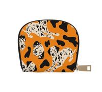 YWSOTRE Simpatico cane dalmata, Custodia per carte in pelle PU Elegante porta carte di credito Porta carte di credito