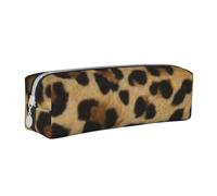 YWSOTRE Simpatico leopardo stampato, Astuccio per matite Astuccio per penne Astuccio per matite in pelle portatile con astuccio cosmetico con cerniera
