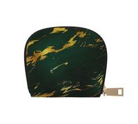 YWSOTRE Smeraldo verde intenso toni terra marmo oro, Custodia per carte in pelle PU Elegante porta carte di credito Porta carte di credito