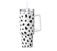 YWSOTRE Stampa animale dalmata pittorica,Tazza Ice Bully da 40 oz con manico, in acciaio inossidabile, con borraccia