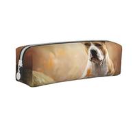 YWSOTRE Stampa dell'American Staffordshire Terrier, Astuccio per matite Astuccio per penne Astuccio per matite in pelle portatile con astuccio cosmetico con cerniera