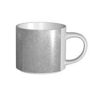 YWSOTRE Stampa glitter argento scintillante finto, Tazza in ceramica di grande capacità, tazza da tè, tazza da caffè 450 ml