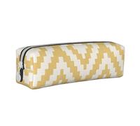 YWSOTRE Stampato senape geometrico, Astuccio per matite Astuccio per penne Astuccio per matite in pelle portatile con astuccio cosmetico con cerniera
