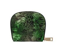 YWSOTRE Stampato serpente verde, Custodia per carte in pelle PU Elegante porta carte di credito Porta carte di credito