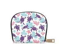 YWSOTRE Stella marina retrotartaruga, Custodia per carte in pelle PU Elegante porta carte di credito Porta carte di credito