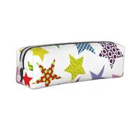 YWSOTRE Stelle colorate luminose, Astuccio per matite Astuccio per penne Astuccio per matite in pelle portatile con astuccio cosmetico con cerniera