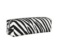 YWSOTRE Striscia zebrata naturale, Astuccio per matite Astuccio per penne Astuccio per matite in pelle portatile con astuccio cosmetico con cerniera