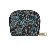 YWSOTRE Succulente fresche stampate, Custodia per carte in pelle PU Elegante porta carte di credito Porta carte di credito