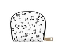 YWSOTRE Tema musicale stampato, Custodia per carte in pelle PU Elegante porta carte di credito Porta carte di credito