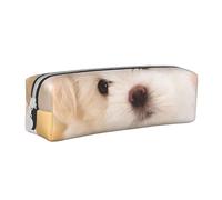 YWSOTRE Terrier bianco dell'altopiano occidentale, Astuccio per matite Astuccio per penne Astuccio per matite in pelle portatile con astuccio cosmetico con cerniera