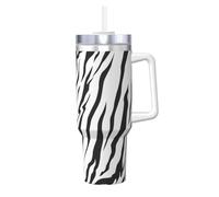 YWSOTRE Texture della tigre del Bengala,Tazza Ice Bully da 40 oz con manico, in acciaio inossidabile, con borraccia