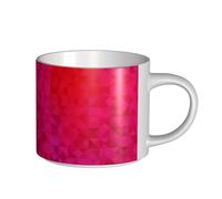 YWSOTRE Triangolo fucsia geometrico, Tazza in ceramica di grande capacità, tazza da tè, tazza da caffè 450 ml