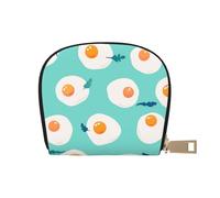 YWSOTRE Uova Fritte Con Rucola, Custodia per carte in pelle PU Elegante porta carte di credito Porta carte di credito