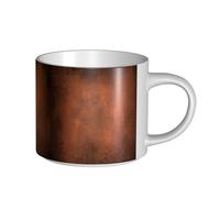 YWSOTRE Vernice martellata astratta arancione marrone rame invecchiato bruciato sporco scuro antico colore disordinato, Tazza in ceramica di grande capacità, tazza da tè, tazza da caffè 450 ml