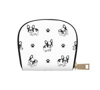 YWSOTRE Zampa del bulldog francese, Custodia per carte in pelle PU Elegante porta carte di credito Porta carte di credito
