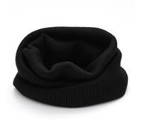 YWTAENOH Sciarpe in cashmere per uomo e donna scaldacollo in maglia circolare sciarpe spesse scaldacollo infinito, Nero , Taglia unica