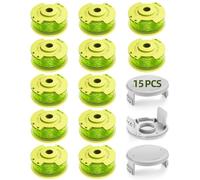 YWTESCH Corda per Trimmer per Ryobi One Plus+ AC80RL3,11 FT/0,080", Ricambio per Bobina Compatibile con Trimmer Cordless Ryobi 18v, 24v e 40v (Confezione da 12 Trimmer Linea e 3 Tappi per Trimmer)