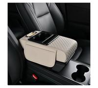 YWUANNMGAZ Coperchi Bracciolo Cuscino Auto per Renault Kadjar 2014-2025,in Pelle PU, per Console Centrale Cuscino Bracciolo Auto(White)