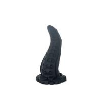 YWZAO Tappo Anale Tentacolo Silicone Liquido Morbido Ventosa G74 (piccolo, nero)