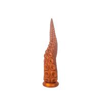 YWZAO Tappo Anale Tentacolo Silicone Liquido Morbido Ventosa G75（dorato/piccolo）
