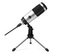 ywzhushengmaoyi mikrofon Microfono USB Blue Metal Streaming Cardioid microfoni Microfono per microfoni per Laptop PC Vocal Recording Streaming Microphone (Color : Silver)