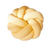 YXADGML Cotton DIY Hand Knot Back Cushions Cozy Car Lumbar Pillow Home Decorative Sofa Seat Cushion Soft Office Rest Pillows(Yellow)