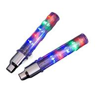 YXADGML Luci per Bicicletta 2 luci for Bicicletta Ruota for Bicicletta Luminosa Fluorescente valvola for Pneumatici Tappo Luce Decorazione Lampada al Neon Accessori for Ciclo Flash