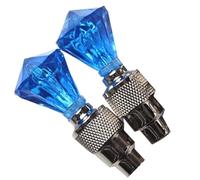 YXADGML Luci per Bicicletta 2 Pezzi/Set Luce Ruota Bici Tappo valvola Pneumatico Lampada al Neon Impermeabile Tappo valvola Ruota Pneumatico Flash luci di Avvertimento pratiche Bicicletta(GemsBlue)