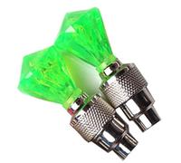 YXADGML Luci per Bicicletta 2 Pezzi/Set Luce Ruota Bici Tappo valvola Pneumatico Lampada al Neon Impermeabile Tappo valvola Ruota Pneumatico Flash luci di Avvertimento pratiche Bicicletta(GemsGreen)