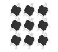 YXADGML Mini Lavagna Per Feste 10 pezzi mini lavagna materiale legno cornice bianca decorazioni for feste artigianato for bambini regalo lavagna segni segnaposto(Black white)