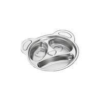 YXADGML Piani In Acciaio Inox Piatto da portata in acciaio inossidabile, vassoio da portata diviso, contenitore for il pranzo, stoviglie for mensa scolastica(Style2)