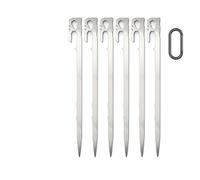 YXADGML Picchetti per Tende 6 Pezzi 28 cm in Acciaio Inox baldacchino picchetti da Giardino picchetti da Terra chiodo Resistente con Cavo Riflettente Amaca Campeggio sulla Spiaggia