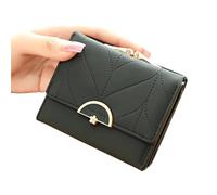 YXADGML Portafoglio Donna Portafogli Moda Donna Portafogli Multi-Funzione Piccolo Portafoglio Borsa Corto Design Tre Pieghe Portamonete(Black)