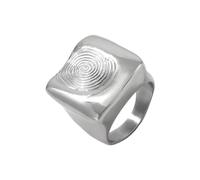 YXBQueen Anello da donna placcato oro 18 carati, anello da donna, anello per pollice, anello in argento, 6, acciaio al titanio