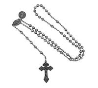 YXBZKGDCNG Il rosario da battaglia per milizie o veterani include medaglia maria miracolosa e santo bendict con, metallo