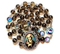 YXBZKGDCNG Rosario con sette dolori, coroncina con cristalli naturali, croce cattolica
