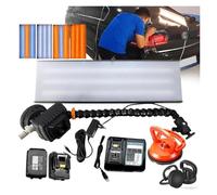 YXCMD Kit Riparazione Bozzi Auto Senza Vernice, Lampada LED PDR 6 Colori con 2 Batterie 6000mAh, 3 Ventose per Rimuovere Ammaccature da Portiere e Grandine