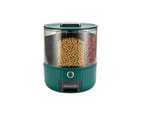 YXCPFEO Contenitore for la conservazione della Cucina a 360 Gradi, distributore di Riso Rotante, Secchio for Cereali secchi sigillato, Contenitore a Prova umidità(Green)