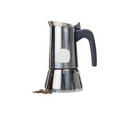 YXCPFEO Moka Classica in Acciaio Inox 4/6. Compatibile con casa/Ufficio/Esterno. Funziona su induzione e Gas(4cups)