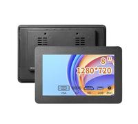 YXCPFEO Monitor Industriale con Schermo Touch Screen Capacitivo Widescreen da 8 Pollici, Montaggio a Pannello, 1280 * 720, AV, BNC, HDMI, VGA(Capacitive Touch,AU Plug)