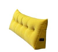 YXCQHZM Cuscino a cuneo, per testiera del letto, per letto singolo, matrimoniale, king size, per divano (giallo, 120 cm)