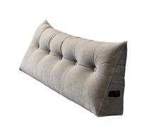 YXCQHZM Cuscino a cuneo, per testiera letto, per letto singolo, matrimoniale, king size, per divano (grigio, 120 cm)