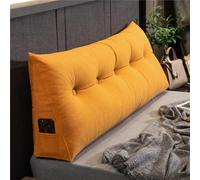 YXCQHZM Cuscino di supporto lombare per la testiera, cuscino da lettura, per letto singolo, matrimoniale, king size, per divano (arancione, 120 cm)